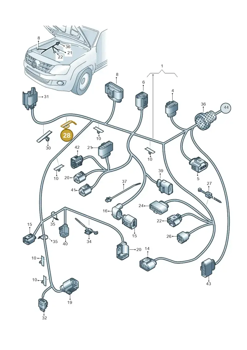 1T0972822F — Volkswagen Amarok twin cab (2022-) diagram 894971820, position 28
