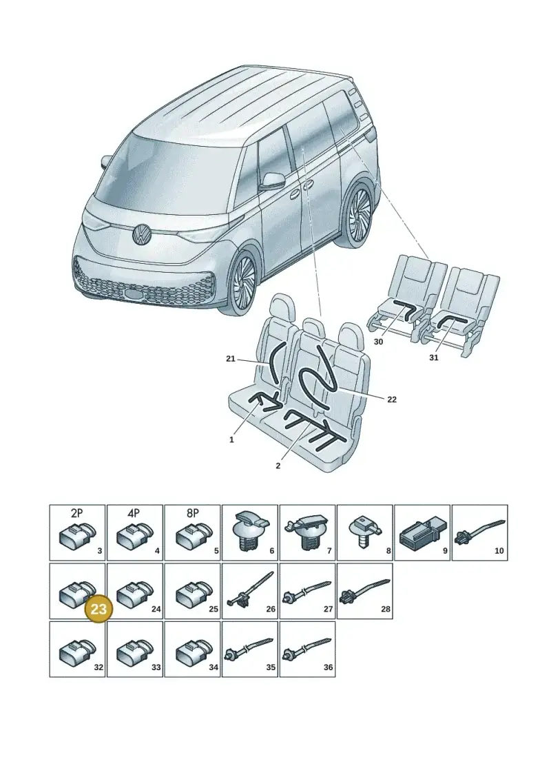 1T0973332 — Volkswagen ID.Buzz (2022-) diagram 15a972270, position 23
