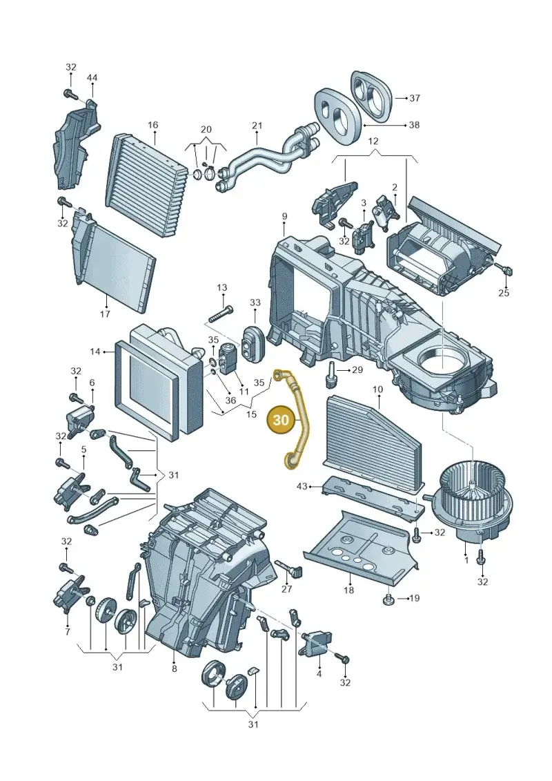 1T1260113C — Volkswagen TOURAN (2006-) diagram 409820200, position 30