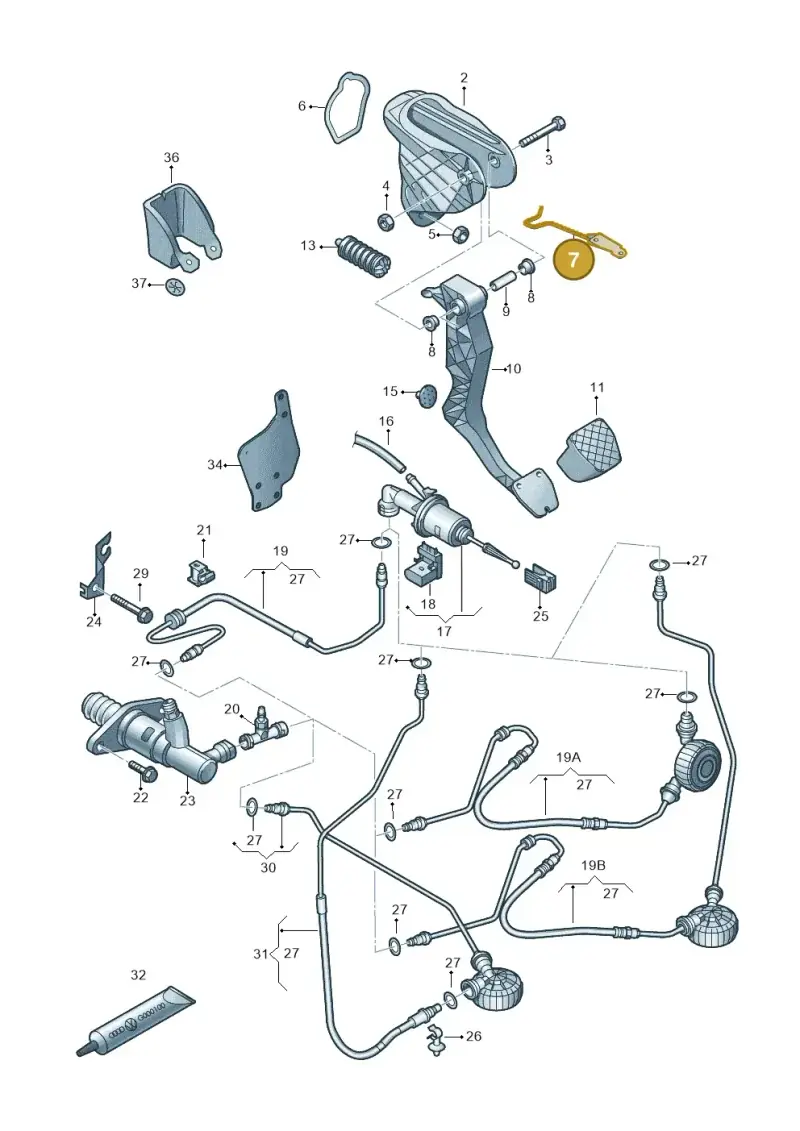 1T1721913 — Volkswagen Caddy kombi (2015-2020) diagram 718721250, position 7