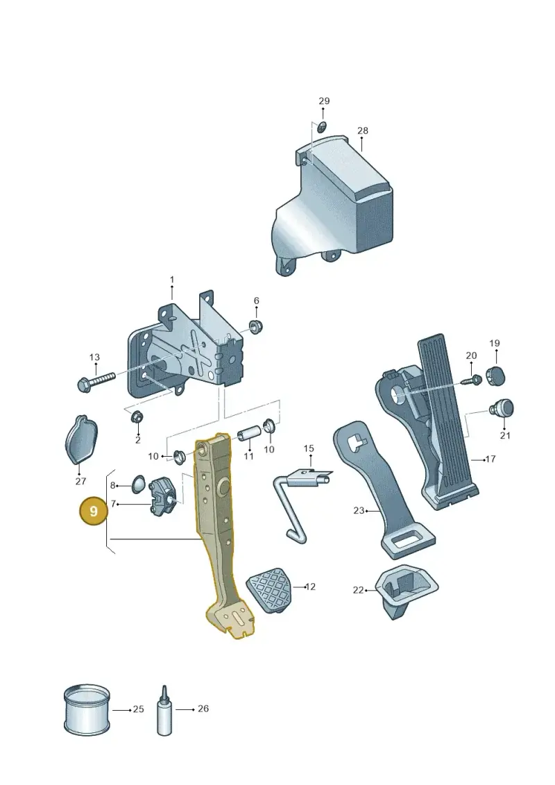 1T1723142F — Volkswagen Caddy (2015-2020) diagram 649721600, position 9