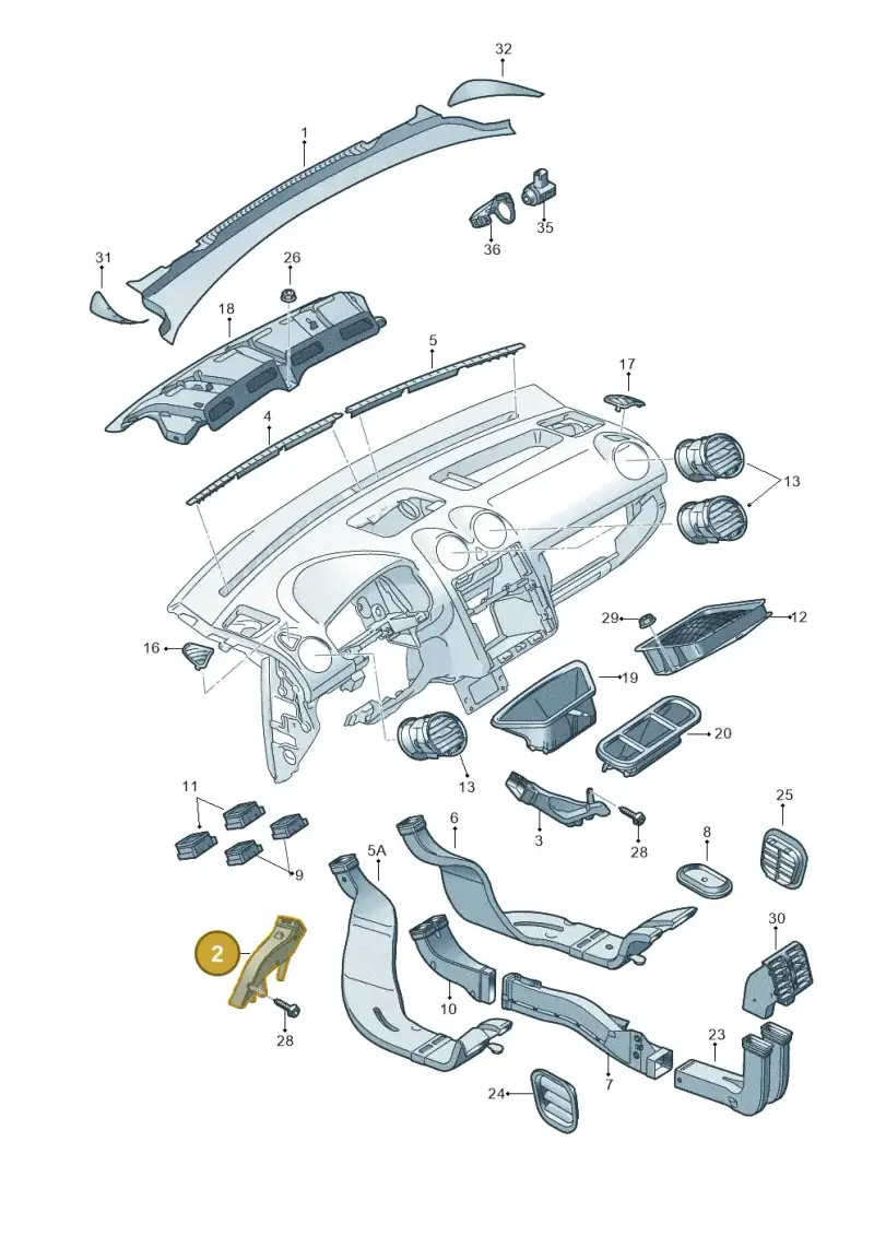 1T1819151A — Volkswagen Caddy panel van (2008-2010) diagram 443819300, position 2