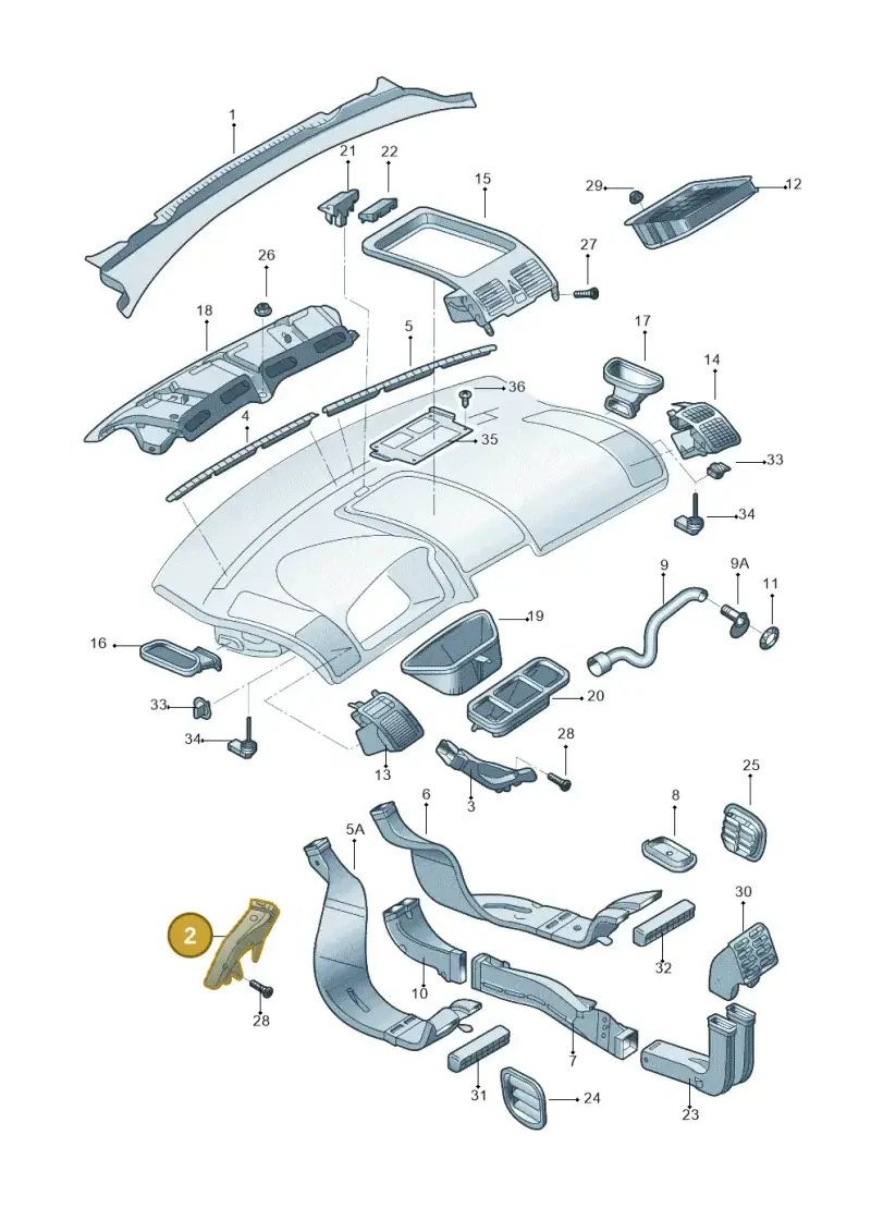 1T1819151A — Volkswagen TOURAN (SVW)       "CN"04> (2004-) diagram 446819300, position 2