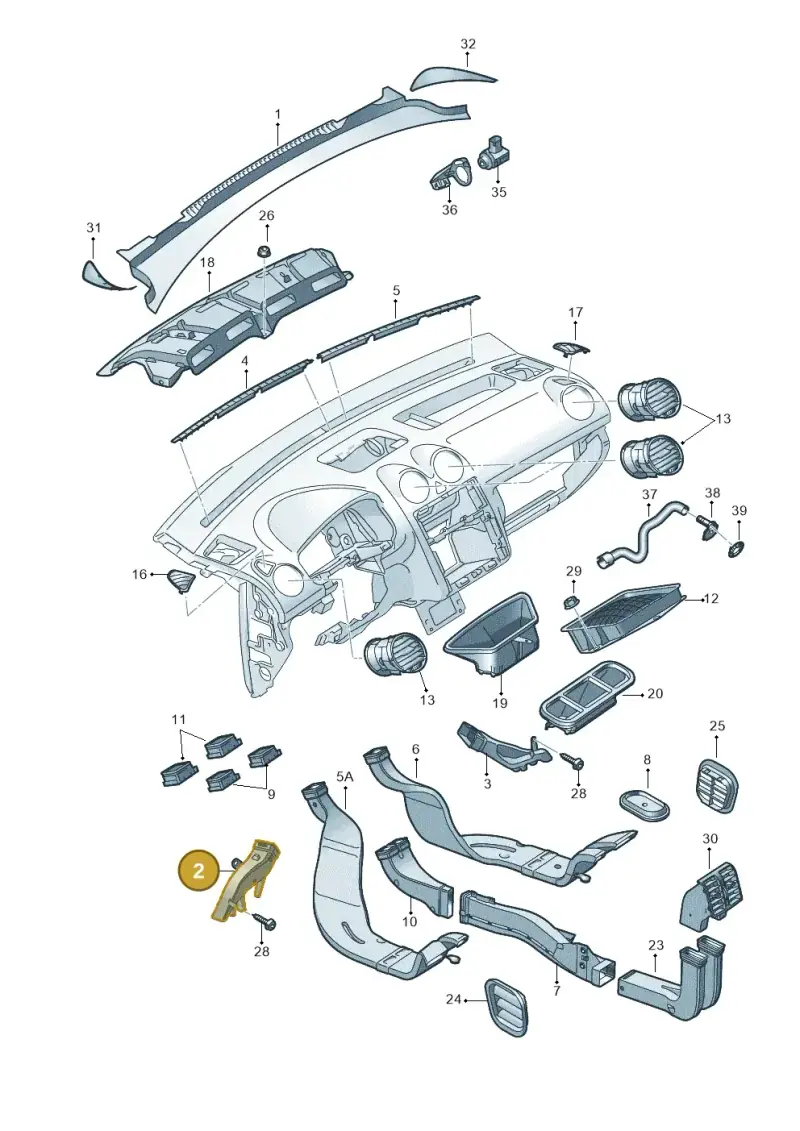 1T1819151A — Volkswagen Caddy Maxi Kombi (2010-2015) diagram 690819300, position 2