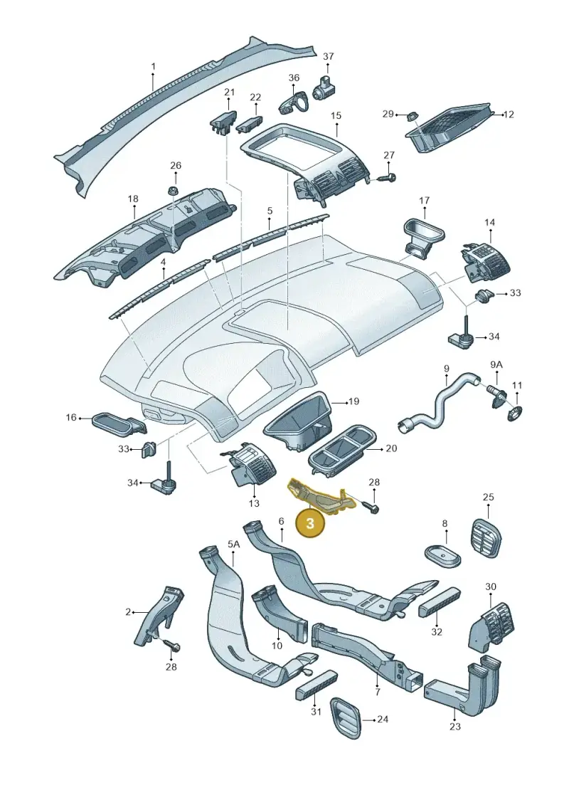 1T1819152A — Volkswagen Touran 2.0 (2010-2015) diagram 409819300, position 3