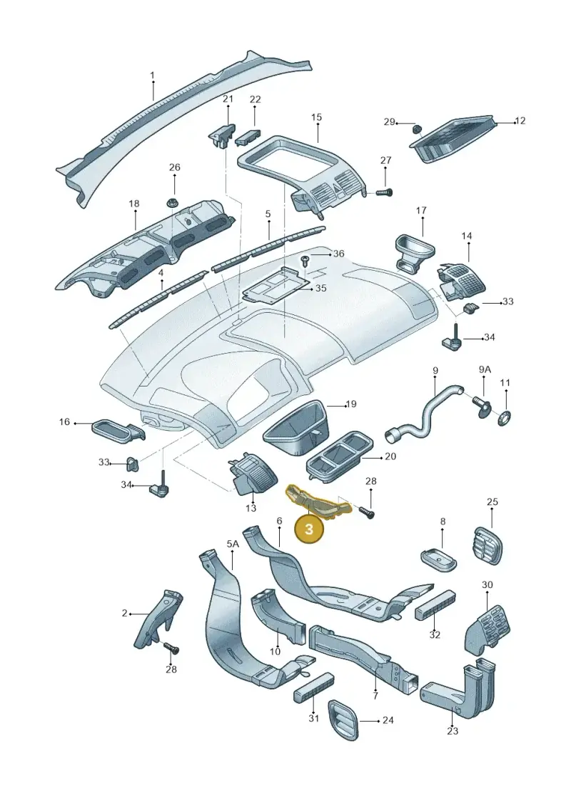 1T1819152A — Volkswagen TOURAN (SVW)       "CN"04> (2004-) diagram 446819300, position 3