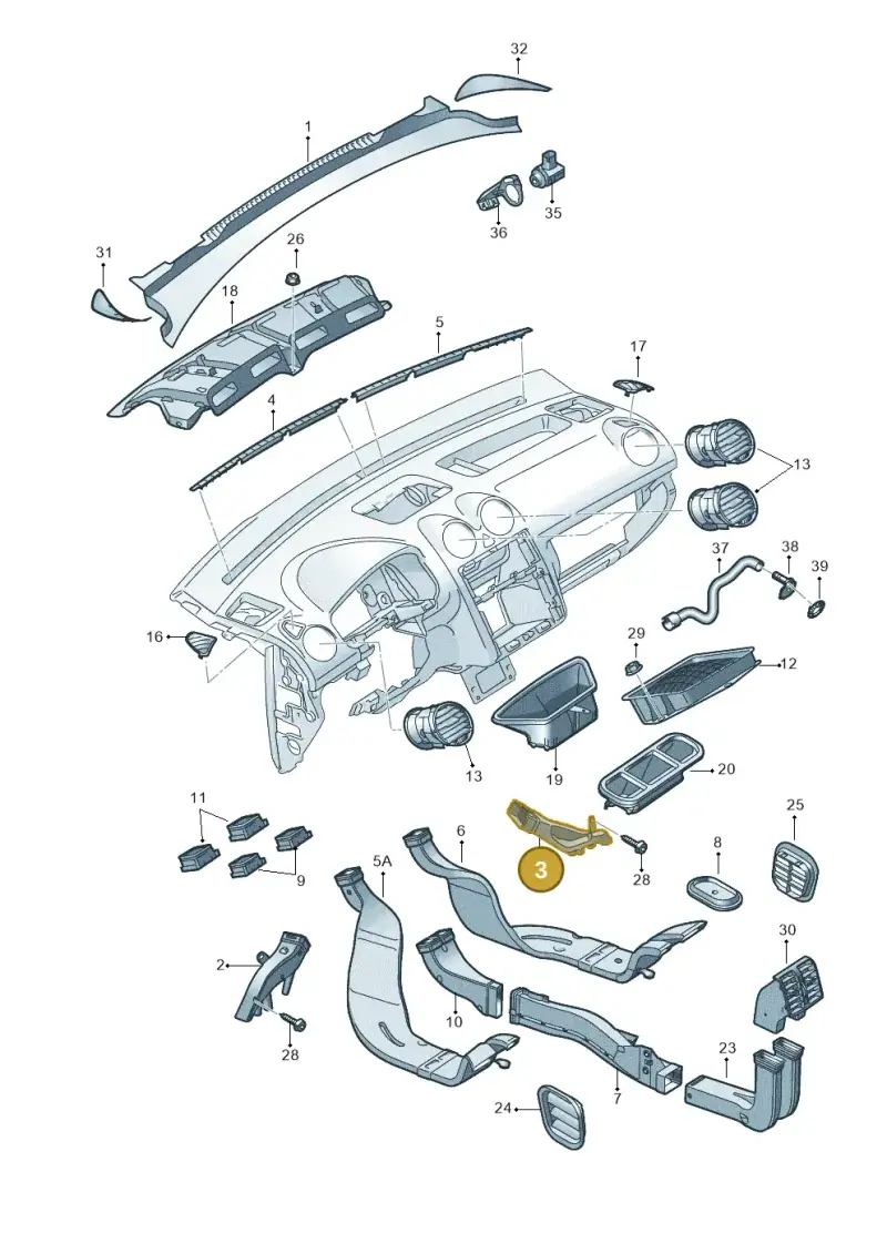 1T1819152A — Volkswagen Caddy Maxi Kombi (2010-2015) diagram 690819300, position 3