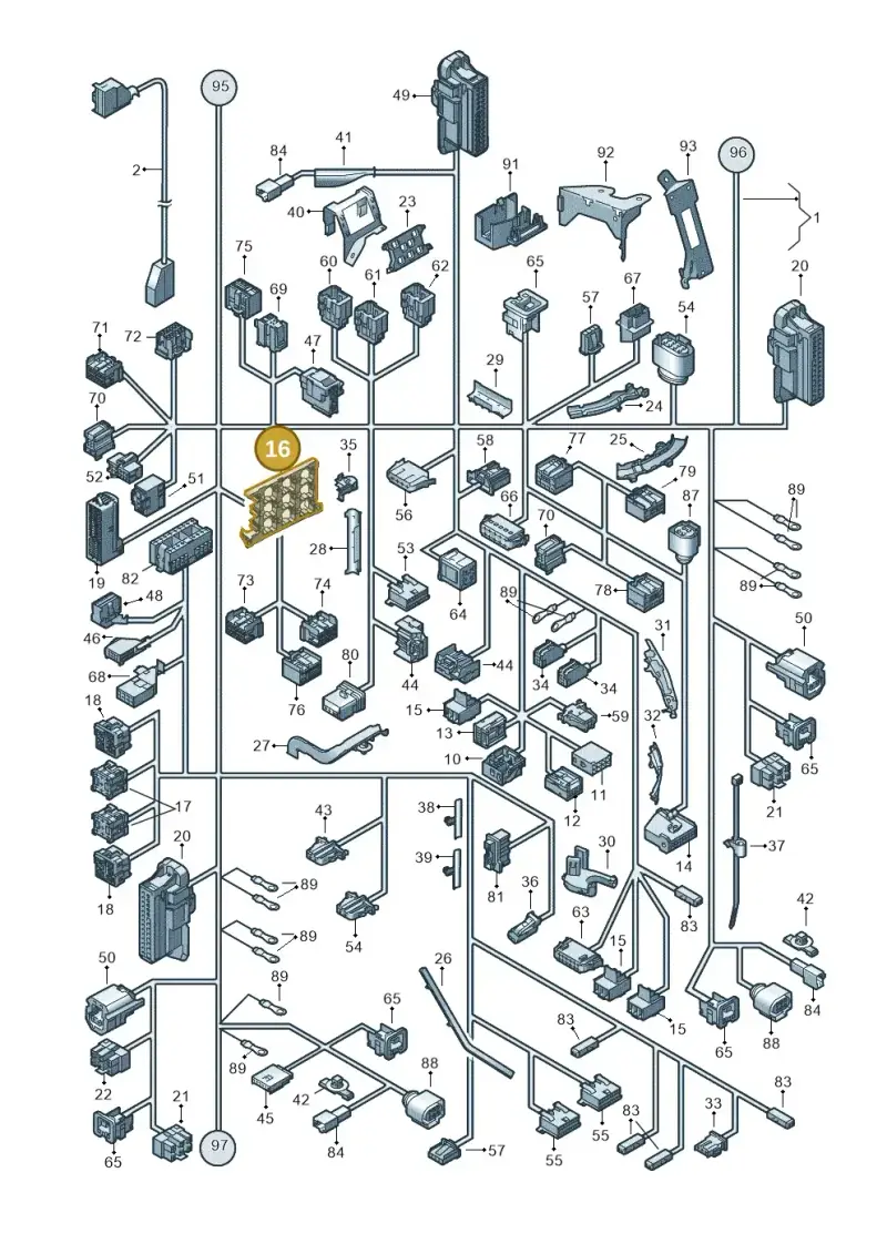 1T1937503A — Volkswagen Caddy panel van (2008-2010) diagram 443971820, position 16