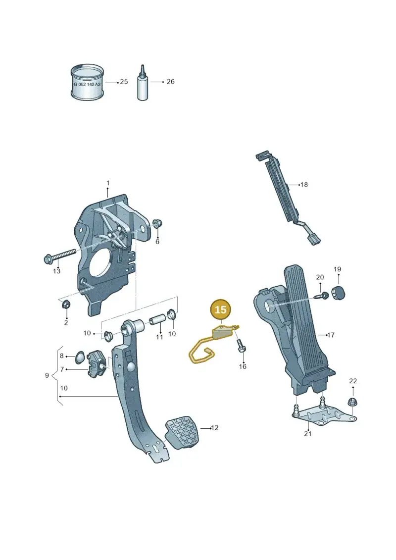 1T2721913B — Volkswagen Caddy Maxi Kombi (2010-2015) diagram 615721700, position 15