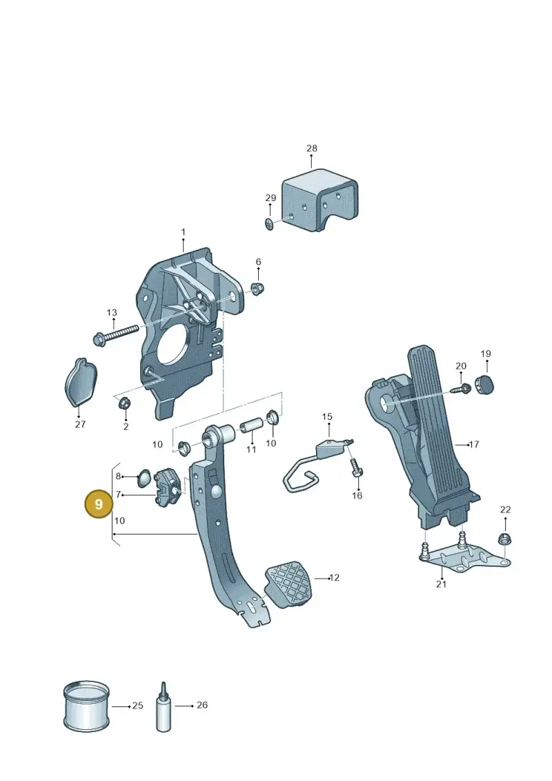 1T2723142K — Volkswagen Caddy kombi (2015-2020) diagram 649721700, position 9