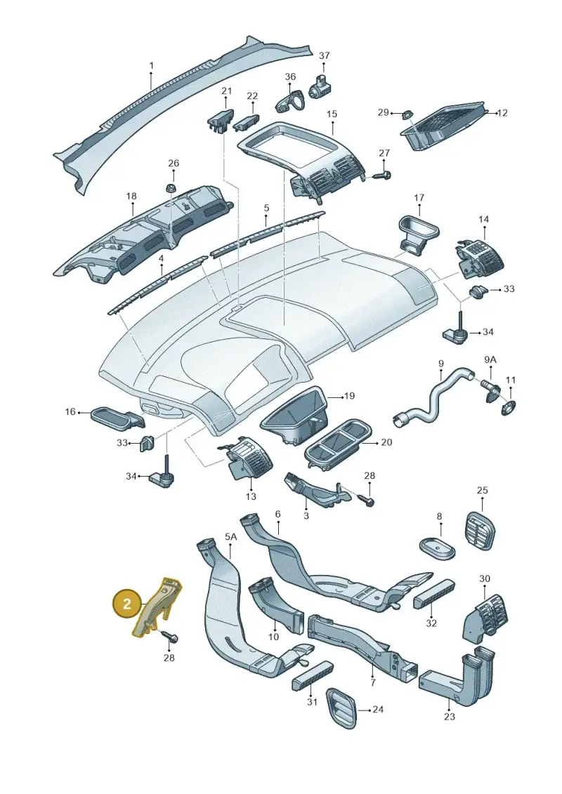 1T2819152A — Volkswagen Touran 2.0 (2010-2015) diagram 409819300, position 2
