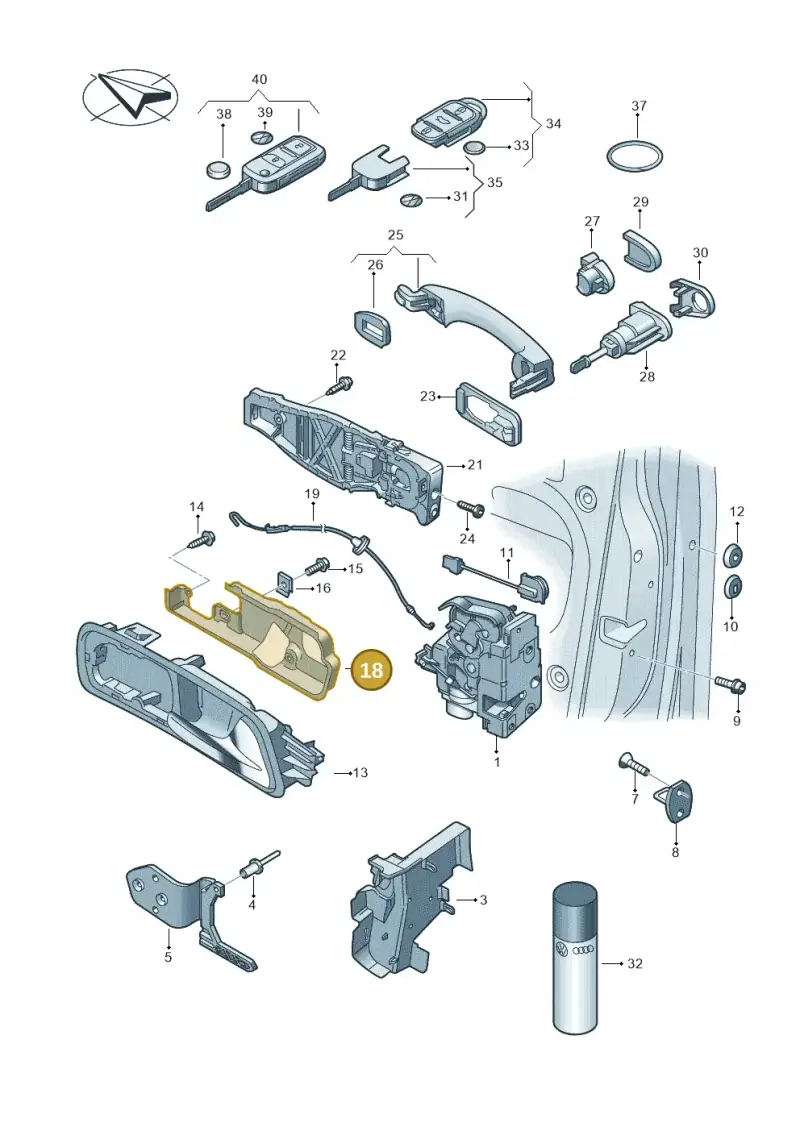 1T2837198A — Volkswagen Touran 2.0 (2010-2015) diagram 409837000, position 18