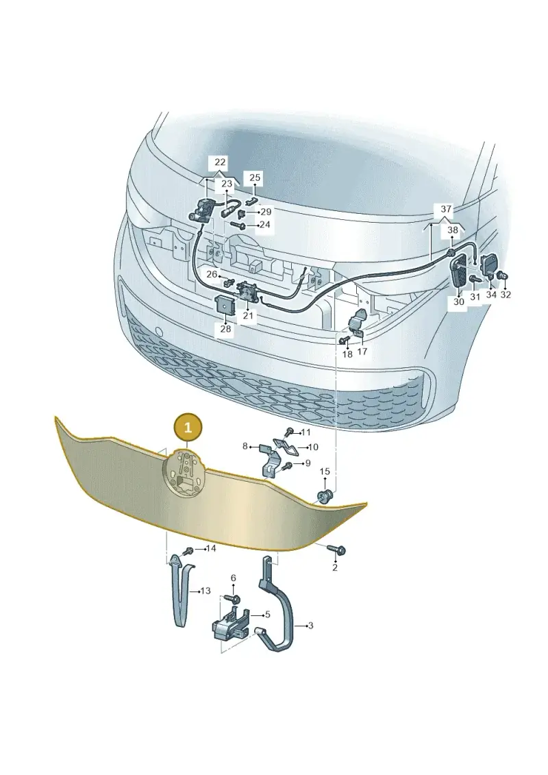 1T3823031A — Volkswagen ID.Buzz (2022-) diagram 15a823000, position 1