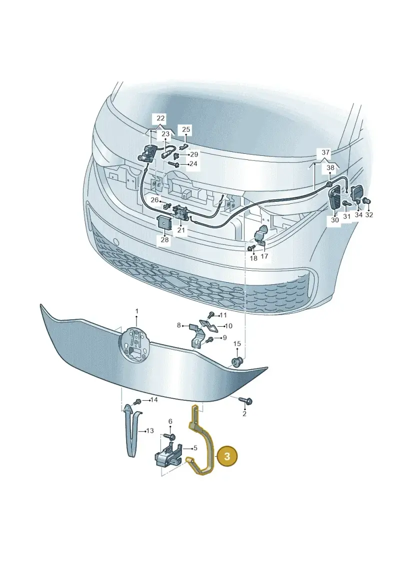 1T3823260 — Volkswagen ID.Buzz (2022-) diagram 15a823000, position 3