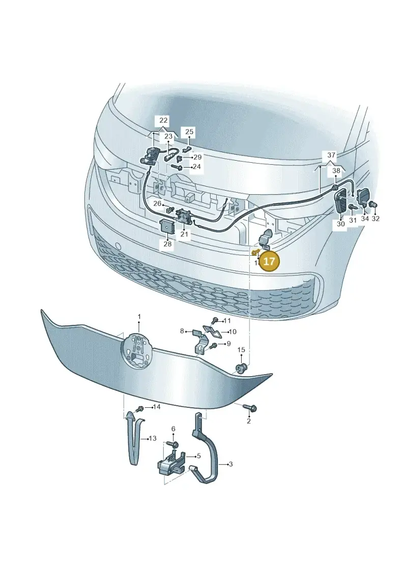 1T3823465 — Volkswagen ID.Buzz (2022-) diagram 15a823000, position 17