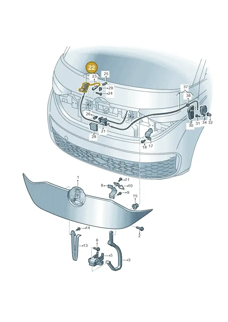 1T3823509A — Volkswagen ID.Buzz (2022-) diagram 15a823000, position 22