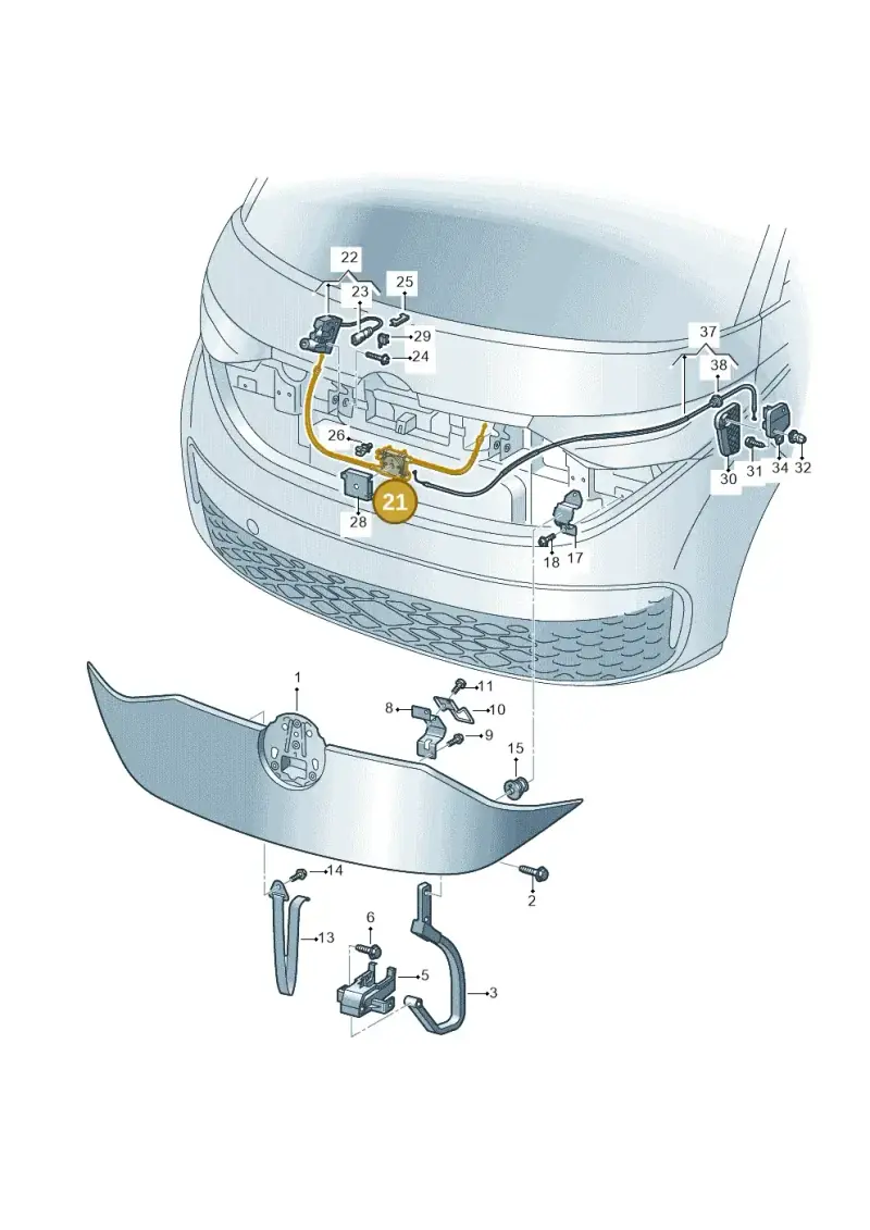 1T3823531 — Volkswagen ID.Buzz (2022-) diagram 15a823000, position 21