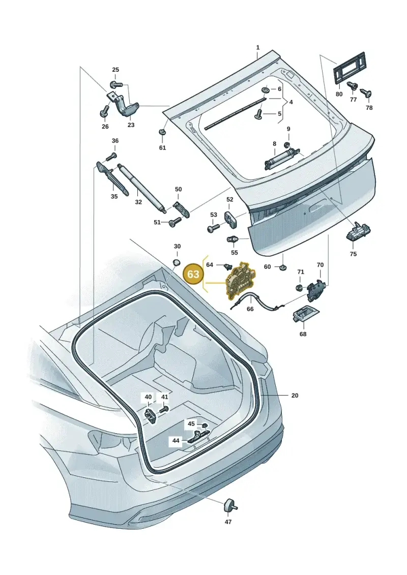 1T3827887A — Volkswagen ID.7 (2023-2025) diagram 14b827000, position 63