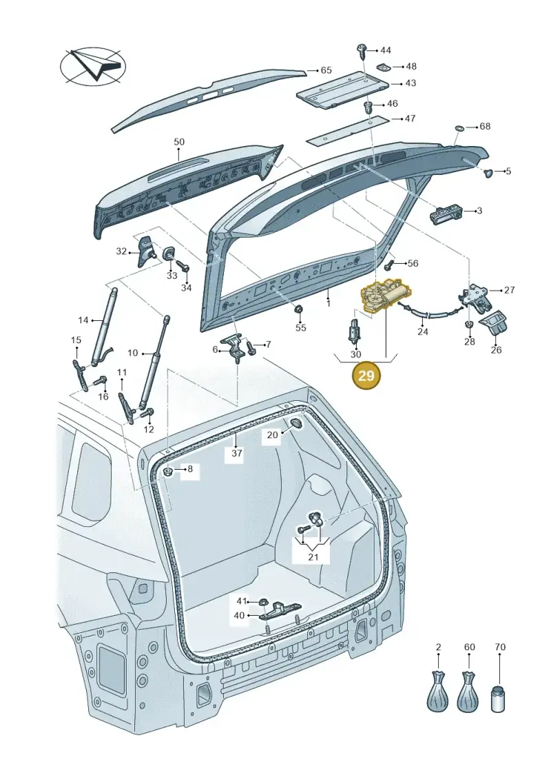 1T3827887A — Volkswagen Touareg (2017-2025) diagram 439827000, position 29