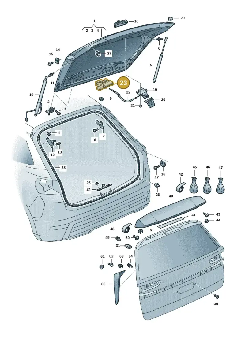1T3827887A — Skoda Kodiaq (2024-2024) diagram 57h827000, position 23