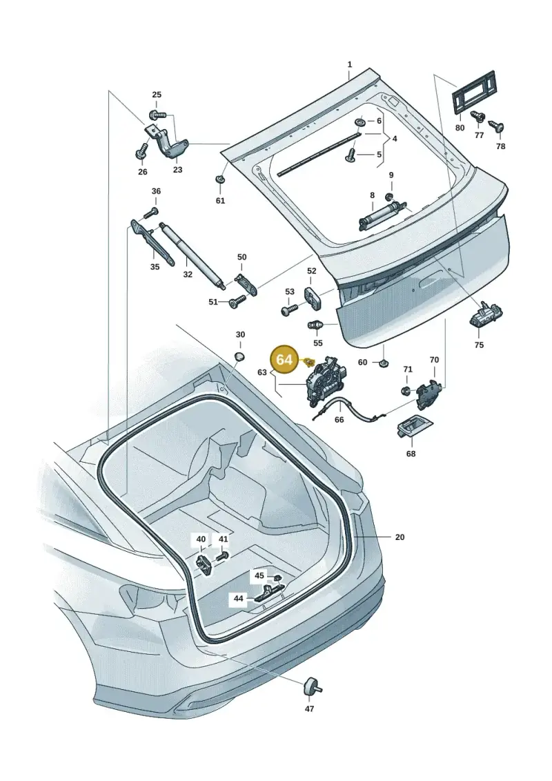 1T3854719 — Volkswagen ID.7 (2023-2025) diagram 14b827000, position 64