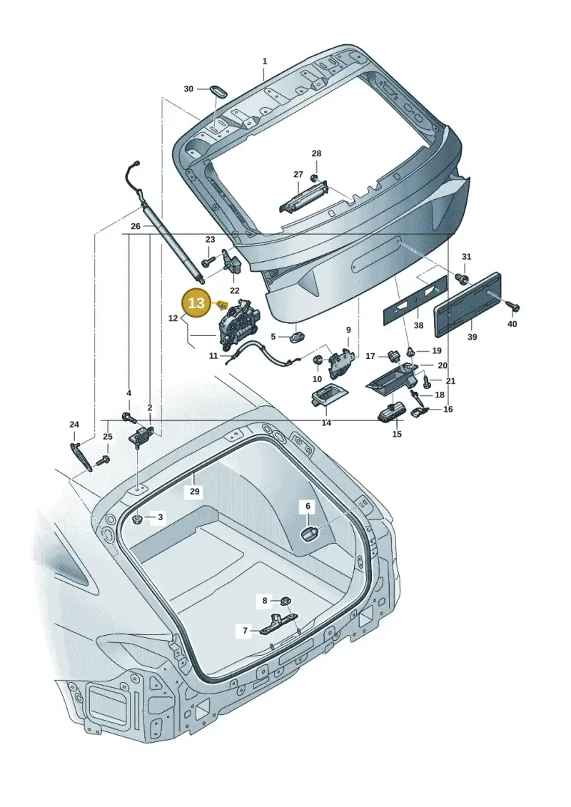 1T3854719 — Audi A5 Avant (2024-2025) diagram 8wk827000, position 13