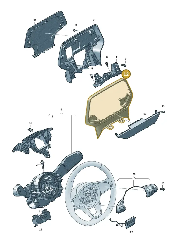 1T3919219041 — Volkswagen ID. Buzz (2022-2025) diagram 15a953500, position 12
