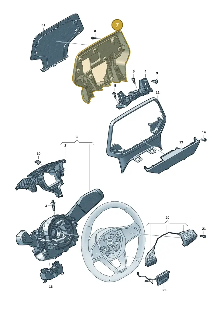 1T39196699B9 — Volkswagen ID. Buzz (2022-2025) diagram 15a953500, position 7