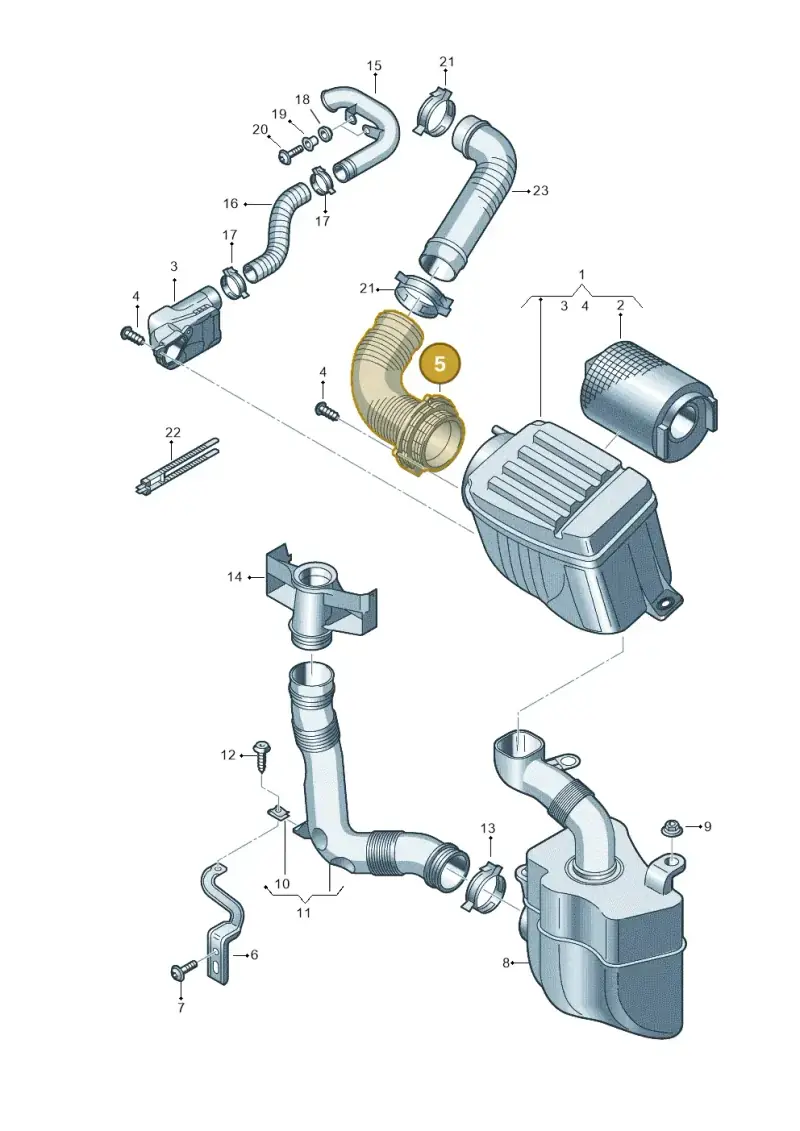 1TD129610D — Volkswagen JETTA                  06> (2006-) diagram 625129690, position 5