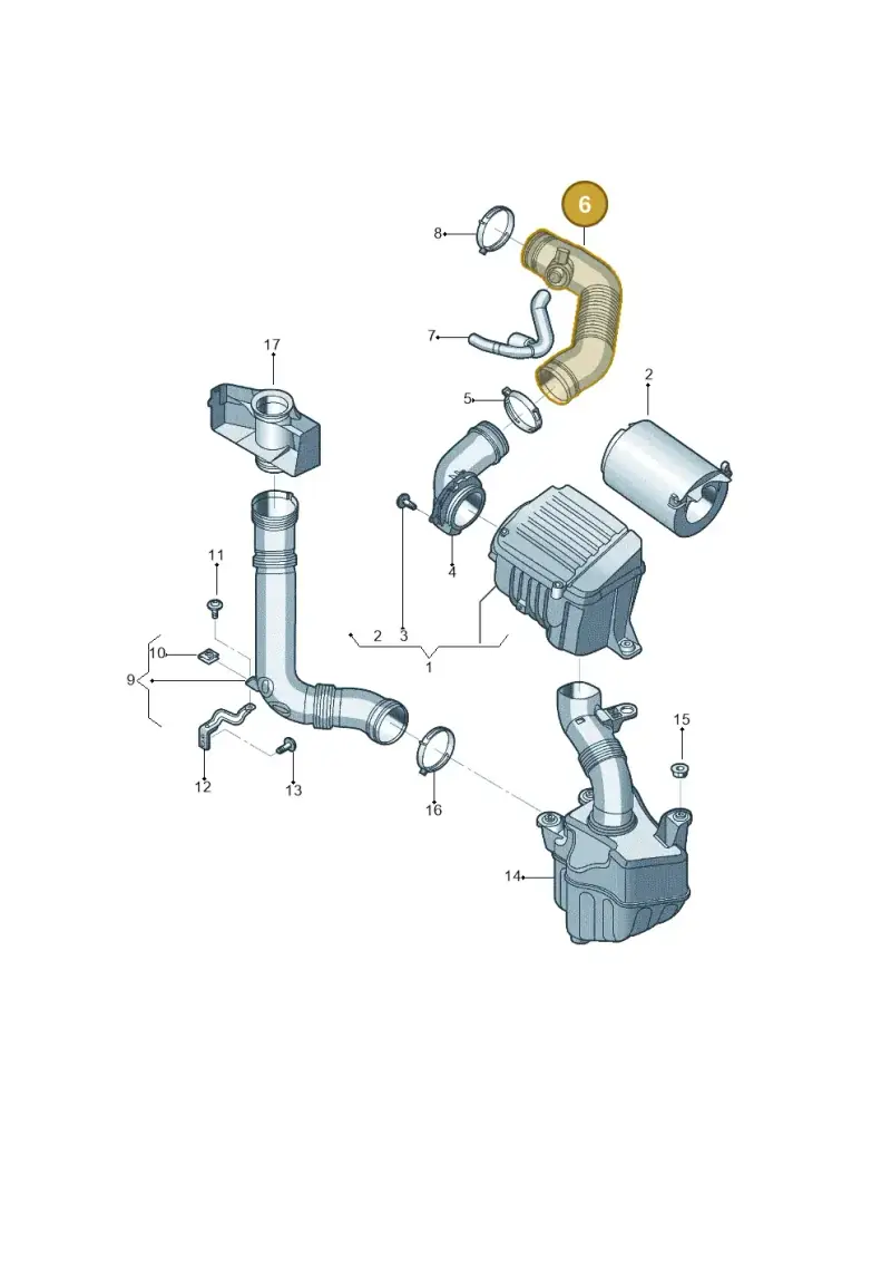 1TD129684 — Volkswagen Jetta (2014-2017) diagram 692129160, position 6