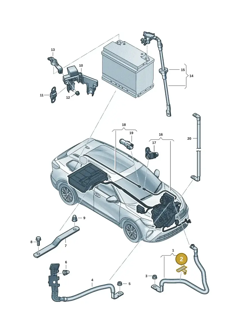 1Z0971848E — Volkswagen Tiguan 2.0 (2023-) diagram 57x971130, position 2