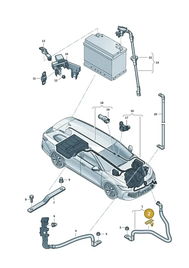 1Z0971848E — Volkswagen Passat estate (2023-) diagram 3j0971130, position 2