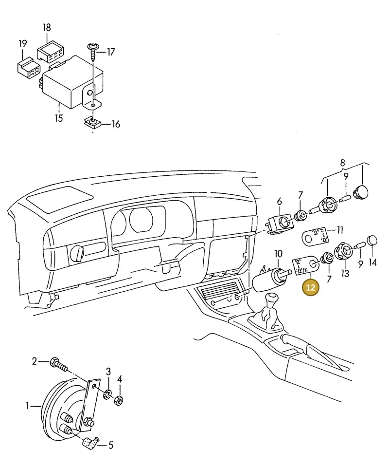 211951279 — Volkswagen GOLF VAR./VENTO (1996-1999) diagram 121951300, position 12