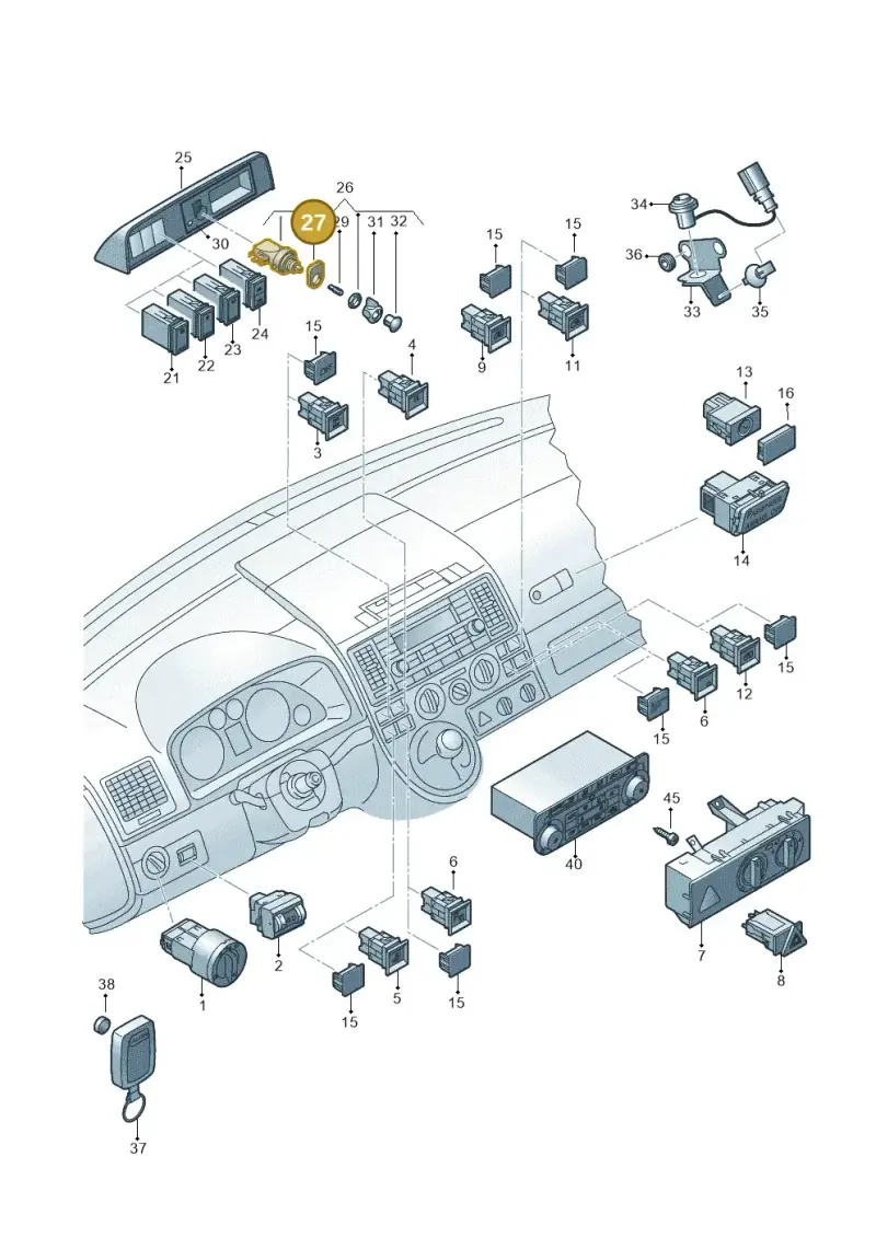 211951279 — Volkswagen Transp. caravelle (2011-2015) diagram 679941520, position 27