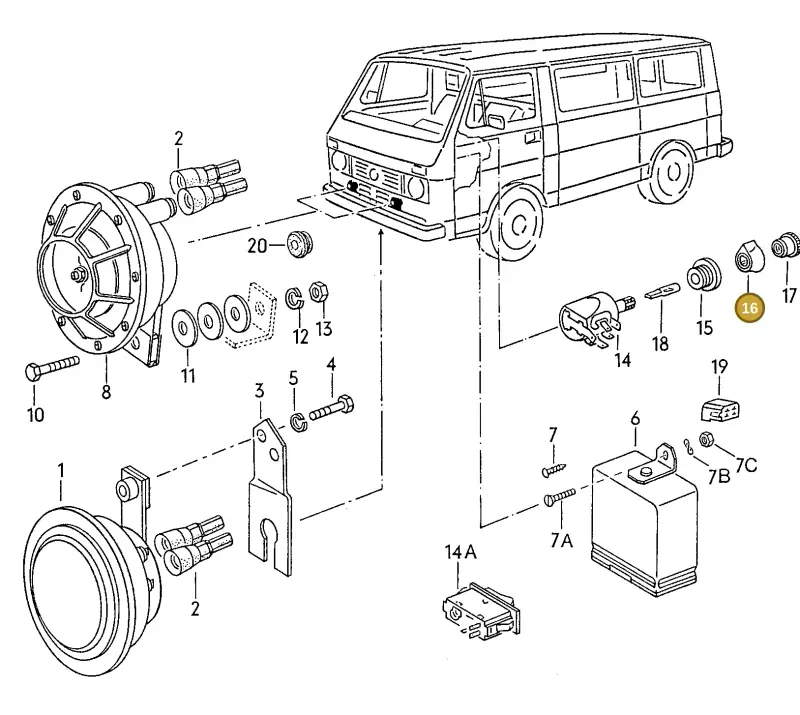 211951297 — Volkswagen LT, LT 4x4 (28-55) (1989-1995) diagram 109121000, position 16