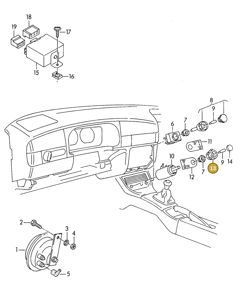 211951297 — Volkswagen GOLF VAR./VENTO (1996-1999) diagram 121951300, position 13
