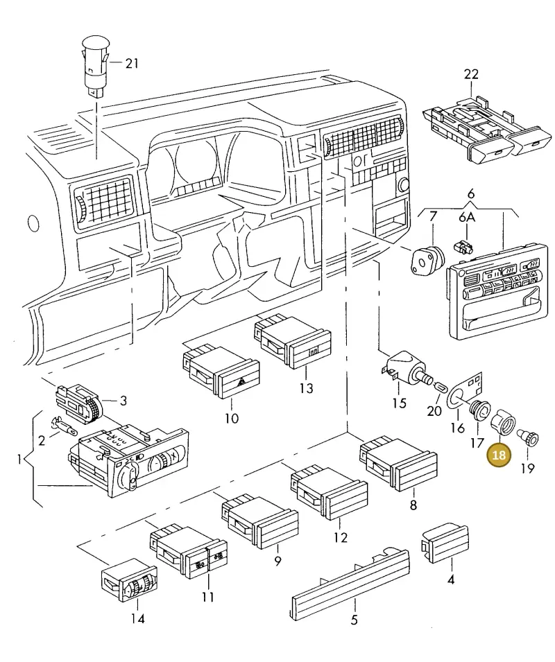 211951297 — Volkswagen TRANSPORTER SYNCRO (1996-2003) diagram 179941860, position 18