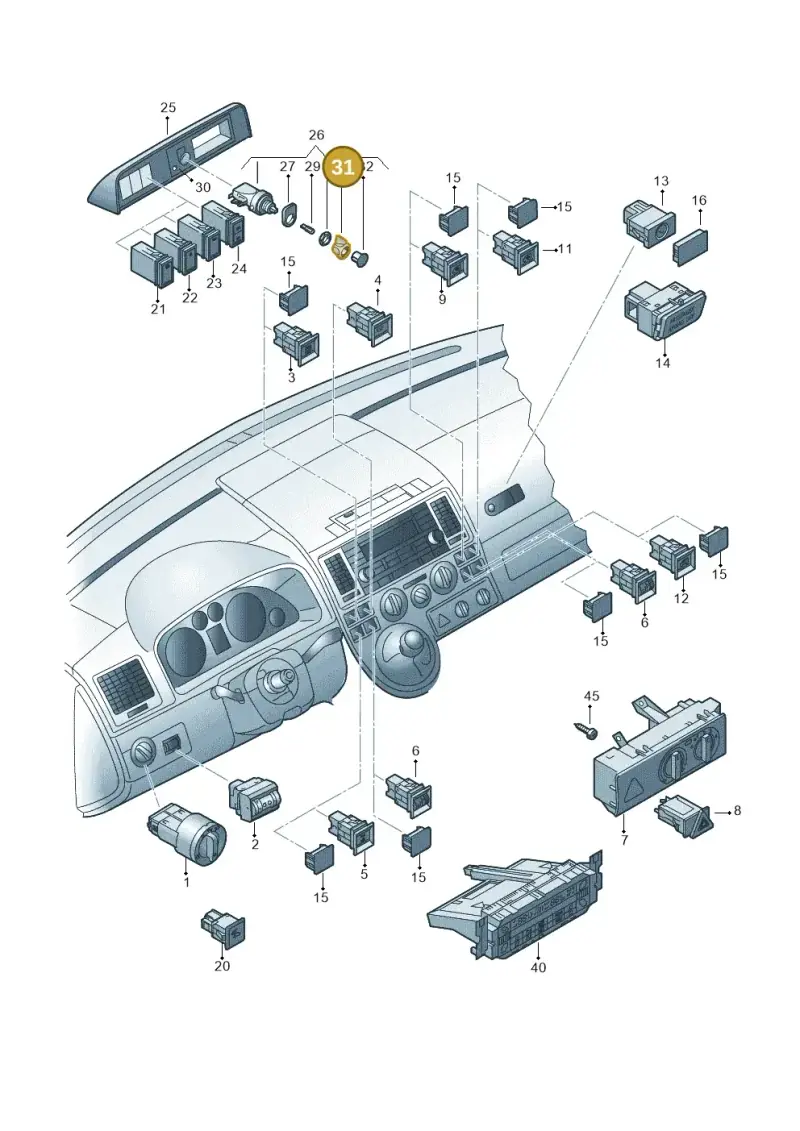211951297 — Volkswagen Transp. dropside (2011-2015) diagram 611941520, position 31