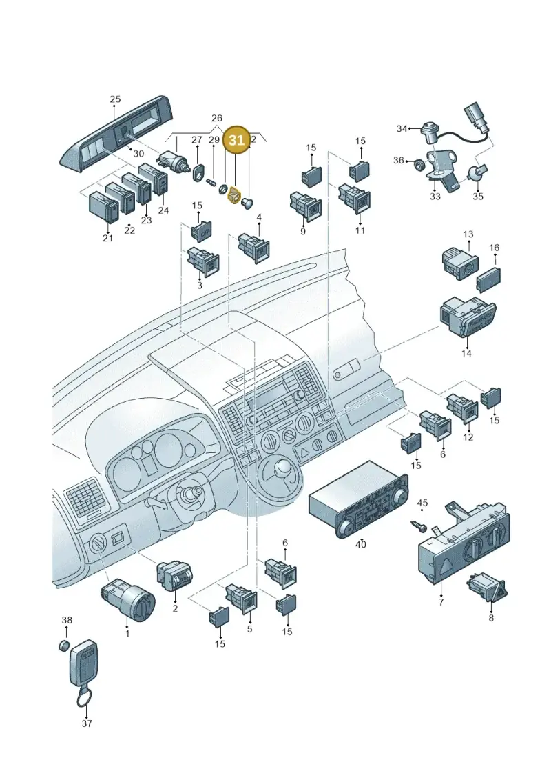 211951297 — Volkswagen Transp. caravelle (2011-2015) diagram 679941520, position 31