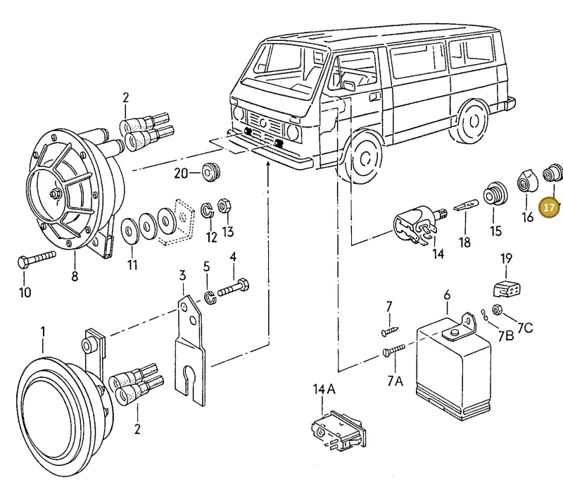 211951299 — Volkswagen LT, LT 4x4 (28-55) (1989-1995) diagram 109121000, position 17