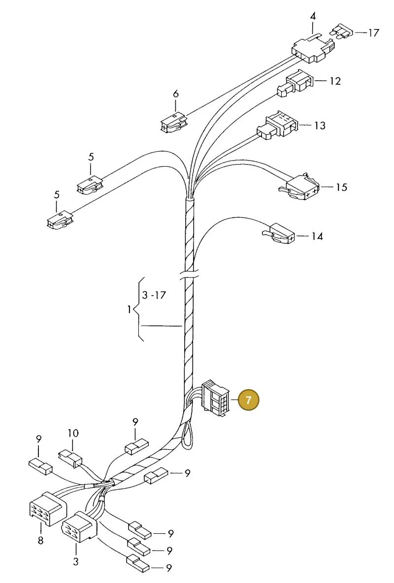 281957897A — Volkswagen TRANSPORTER SYNCRO (1996-2003) diagram 230971900, position 7