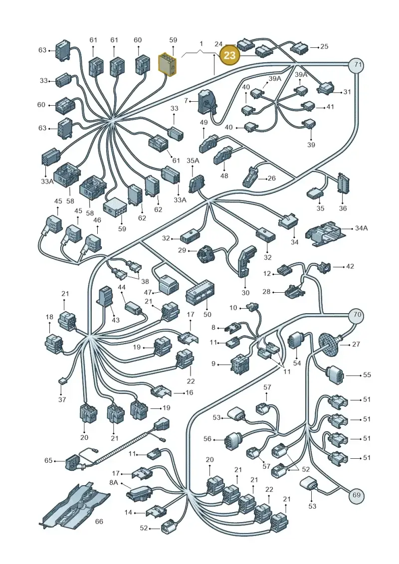281957897A — Volkswagen Transp. caravelle (2008-2009) diagram 410971810, position 23