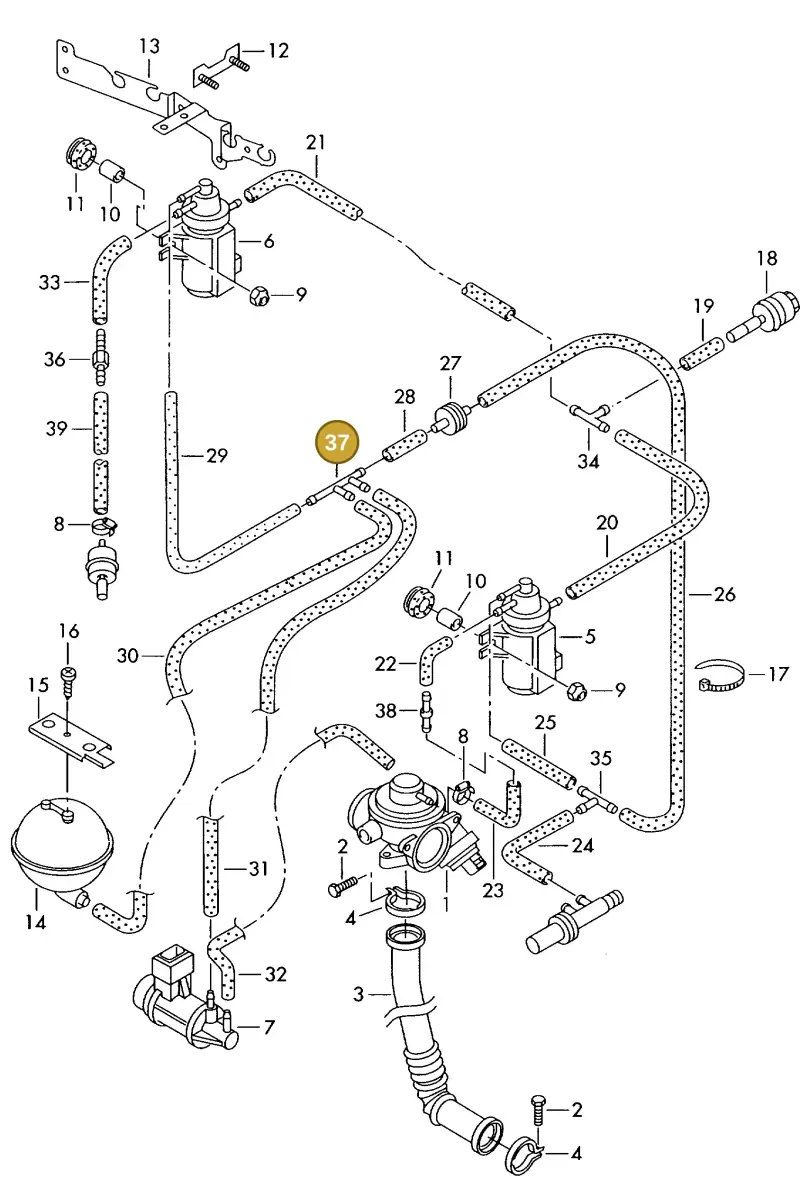 2D0133123 — Volkswagen LT, LT 4X4 (2003-2006) diagram 176131200, position 37