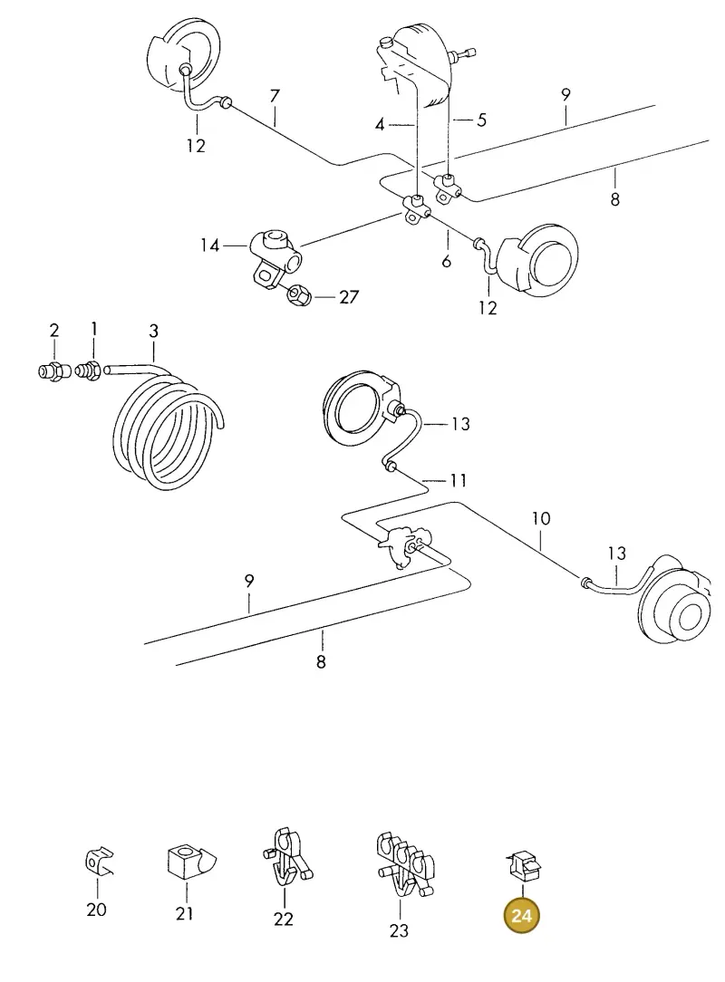 2D0611853 — Volkswagen LT, LT 4X4 (2003-2006) diagram 176611100, position 24