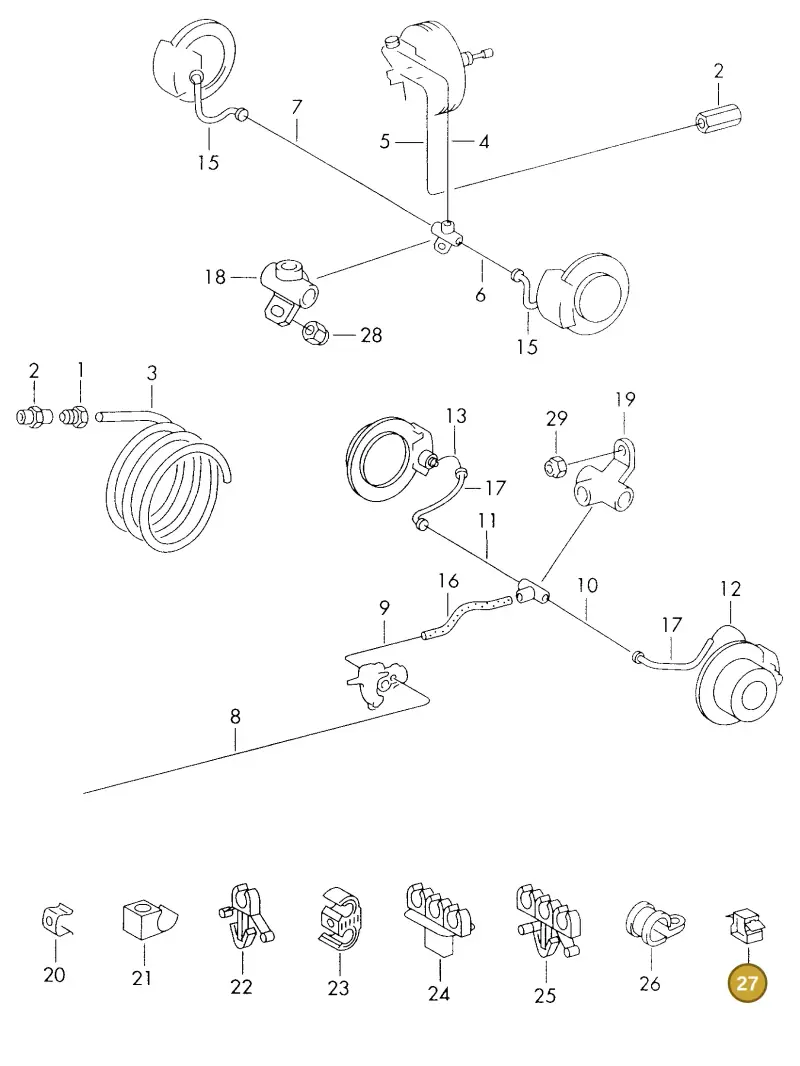 2D0611853 — Volkswagen LT, LT 4X4 (2003-2006) diagram 176611150, position 27