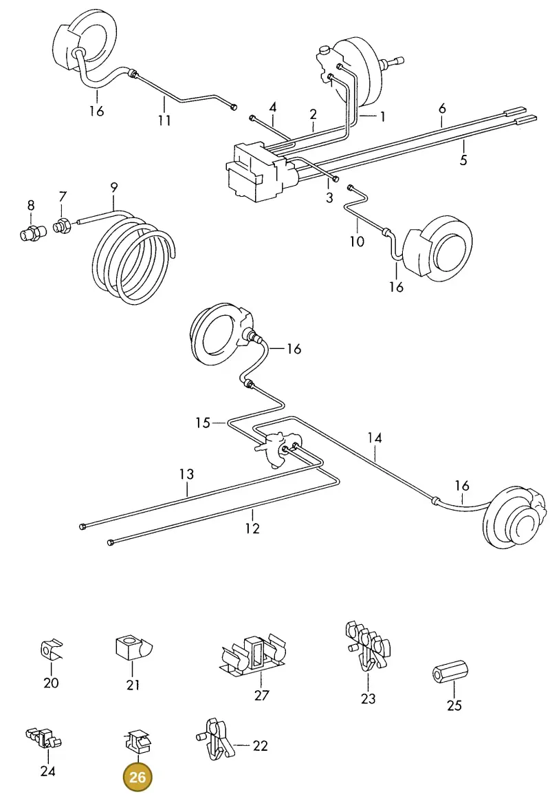 2D0611853 — Volkswagen LT, LT 4X4 (2003-2006) diagram 176614300, position 26