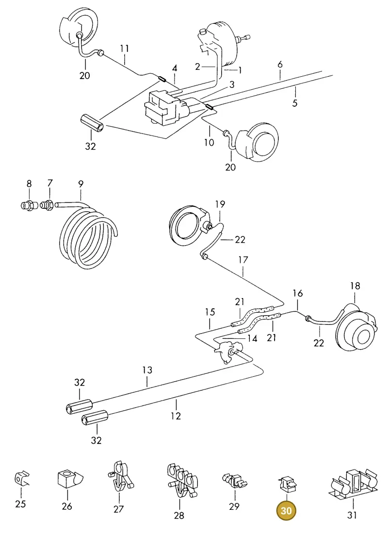 2D0611853 — Volkswagen LT, LT 4X4 (2003-2006) diagram 176614350, position 30
