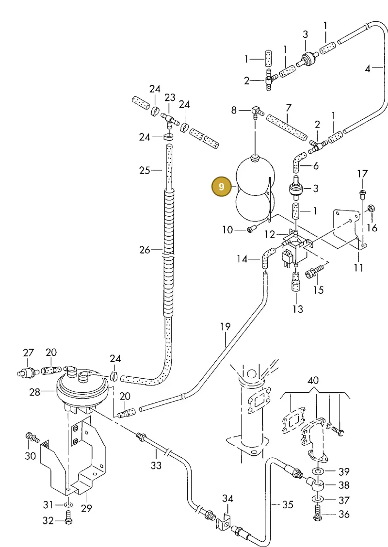 2D0711905 — Volkswagen LT, LT 4X4 (2003-2006) diagram 176711900, position 9
