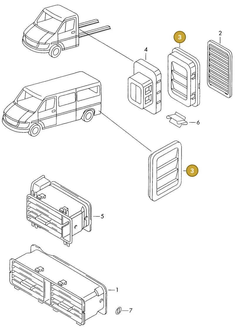 2D0819431 — Volkswagen LT, LT 4X4 (2003-2006) diagram 176819300, position 3