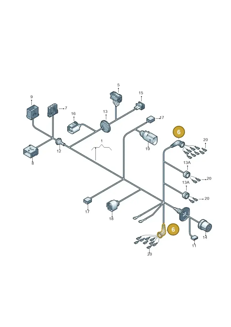 2D0906376S — Volkswagen Transp. dropside (2008-2009) diagram 411972790, position 6
